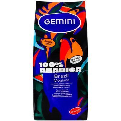 Кава в зернах Gemini Brazil Mogiana 1 кг 2120448209 фото