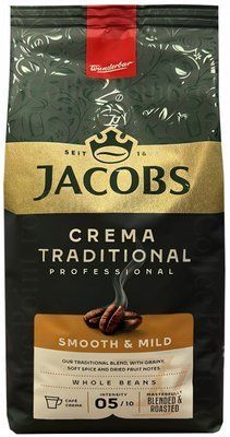 Кава в зернах Jacobs Crema Traditional 1 кг (новий дизайн Jacobs Export Traditional) 2940480983 фото