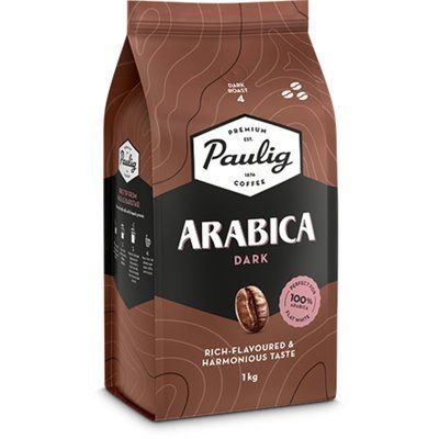 Кава в зернах Paulig Arabica Dark 1 кг 2072010594 фото