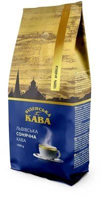 Кофе в зернах Віденська кава Львівська Сонячна 100% Арабика 1 кг 2003020073 фото