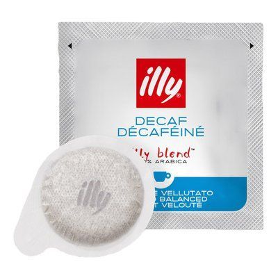 Кава в монодозах (чалдах) без кофеїну illy Decaffeinato 100% Арабіка 50 шт 2898410383 фото