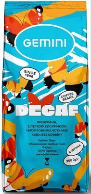 Кава в зернах Gemini DECAF 250 г 2914998729 фото