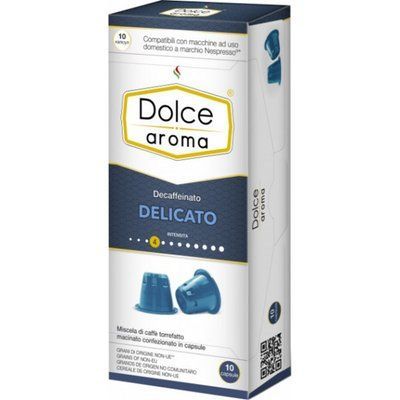 Кава в капсулах Dolce Aroma Decaffeinato Delicato, 10 капсул Nespresso 2822106503 фото