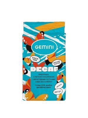 Кава мелена Gemini Decaffeinato 250 г 2914999312 фото