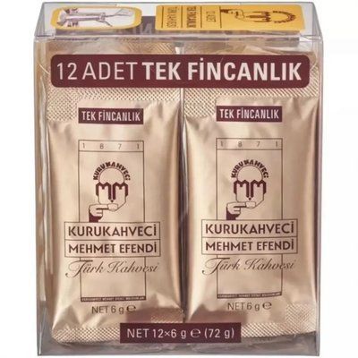 Молотый кофе Kurukahveci Mehmet Efendi 12 стиков по 6 г 2866010633 фото